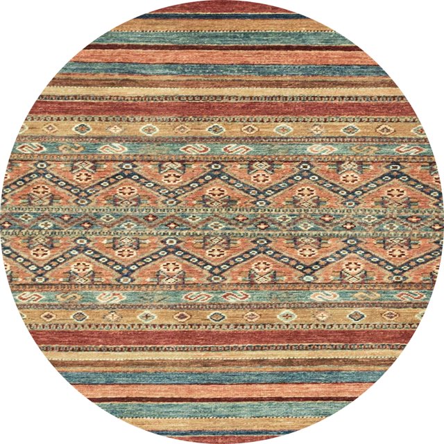 Ahgly Company Tapis d'Intérieur Ronds Abstraits Rouges Abstraits pour Aire, 3 Pieds Rond