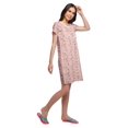 thumbnail image 4 of Moomaya Chemise de Nuit à Manches Courtes Imprimée pour Femmes, Col Rond, en Coton, Vêtement de Nuit, 4 of 5
