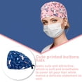 thumbnail image 3 of destyer Gourd Caps Nurse Durability Pure Color Button Professional Assorted Colors Tie Back Work Uniform Operating Hats L18, 3 of 6
