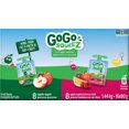 thumbnail image 1 of GoGo squeeZ Fruit Sauce Variety Pack, Apple Apple (8), Apple Raspberry Lemon Twist (8), No Sugar Added. 90g per pouch, 16 Pouches, 1 of 6