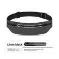 thumbnail image 2 of "Ultra-Light Reflective Running Belt - Waterproof 3-Zip Waist Pack for Phones & Essentials (Fits 7.5" Devices) - Adjustable 24"-47" for Jogging, Gym, Cycling - Dark Grey", 2 of 7