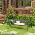 thumbnail image 3 of Gymax Support de Balançoire de Porche en Métal, Cadre de Balançoire Suspendu Robuste pour Intérieur et Extérieur, 3 of 10