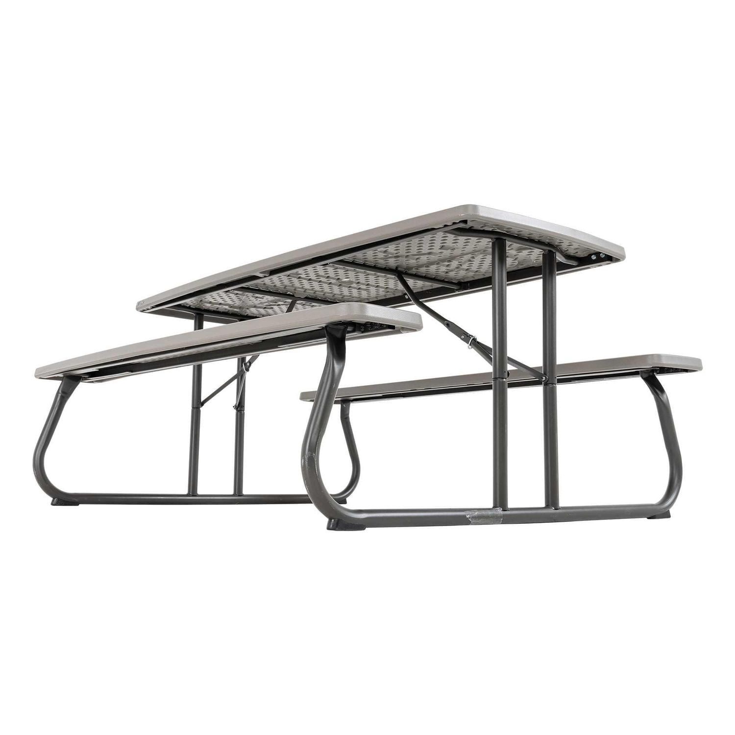 LIFETIME 6-Foot Folding Picnic Table, Rough Cut Grey