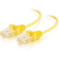 thumbnail image 2 of C2G Ethernet Cat6 CAT 6 Câble de 5 Pi - Slim - Sans Embardée (UTP) - Jaune - Câble de Raccordement - RJ-45 (M) à RJ-45 (M) - 5 Pi - UTP - - Moulé, Sans Embardée - Jaune, 2 of 6