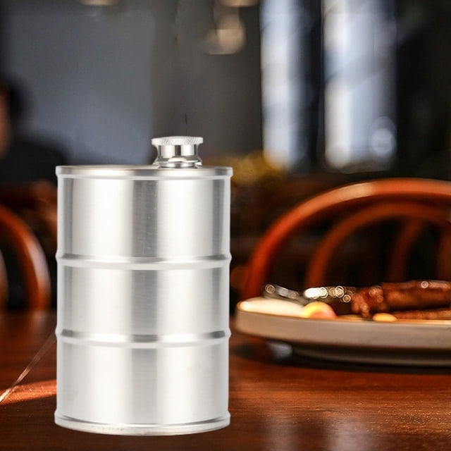 MTBLYS Mini Baril à Vin Carafe à Vin Capacité 750 ml Acier Inoxydable Noir Bleu Vert Rouge Argent Flasque Portable Camping Randonnée Voyage
