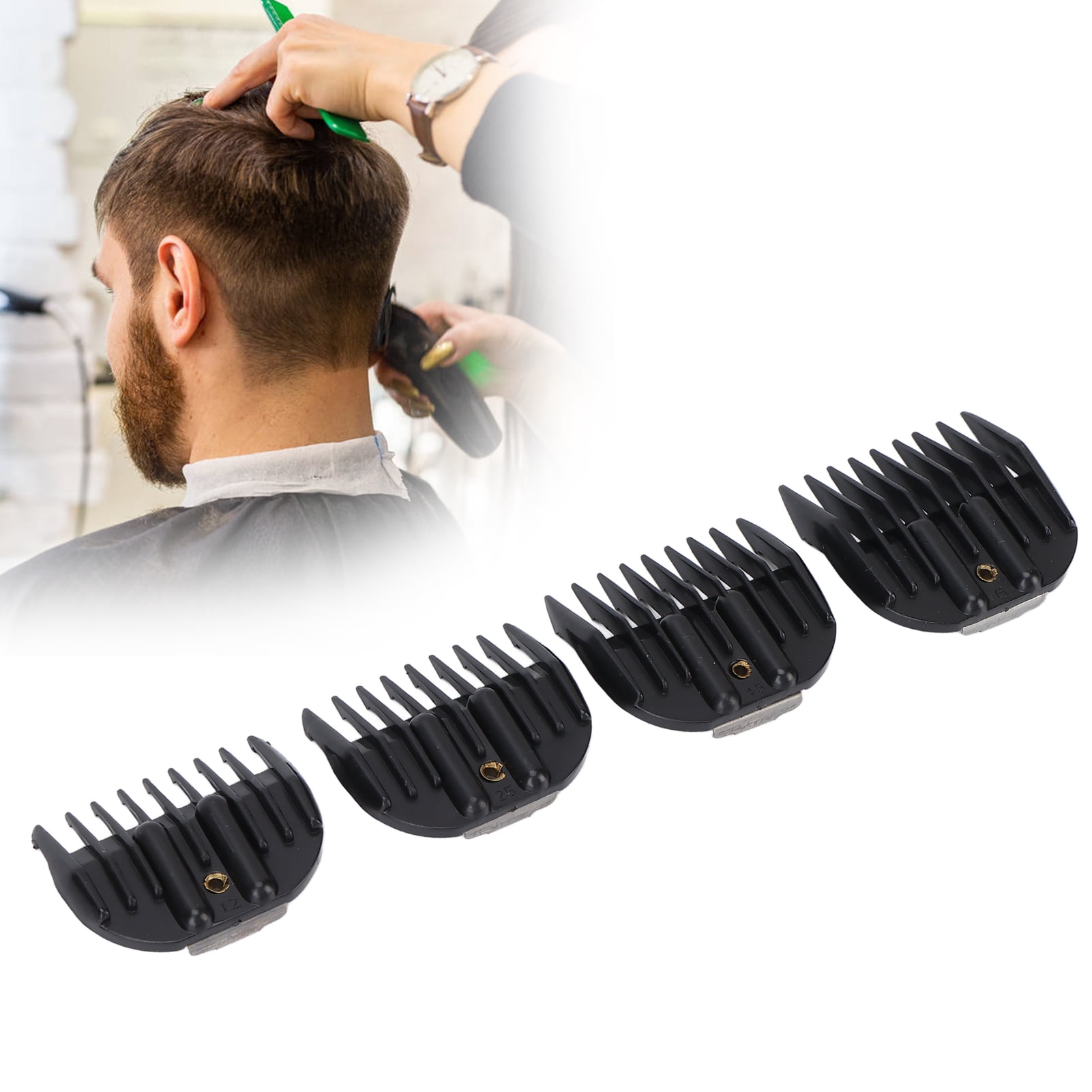 Hair Clipper Guides Combs Professional Hair Trimmer Guard Combs for Universal Clippers 4pcs