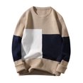thumbnail image 1 of Men's Winter Wool Blend Sweater Coat Round Neck Pullover Top All Matching Versatile Layering Piece, 1 of 5