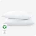thumbnail image 3 of Bare Home Percale Weave Pillowcase Set - 300 Thread Count - 100% Organic Cotton - Standard, White, 3 of 4