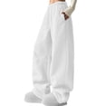 thumbnail image 1 of Cameland Womens Solid Color Waterproof Overalls Zipper Pocket Lightweight Travel Sweatpants Trousers, 1 of 8