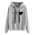 thumbnail image 1 of WZXFASHION Longues Chandail à Manches pour Femmes à Capuche Décontracté Imprimé Chandails à Capuche pour Femmes Liquidation Chandail à Manches Longues, 1 of 3