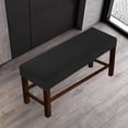 thumbnail image 4 of Stretch Dining Bench Covers Slipcovers w/ Strap Washable Seat Protector Black, 4 of 8