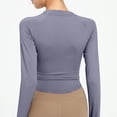 thumbnail image 5 of RXIRUCGD Chandail à Capuche de Sport Décontracté Ample à Manches Longues Sans Capuche pour Femmes, Couleur Unie, Col Rond, Gris, Taille : S, 5 of 5