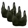 thumbnail image 2 of Bras for Women, 3PC Womans Large Size Solid Color Without Steel Ring Gathering Comfortable Bras Daily Bra, 2 of 3