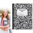 thumbnail image 2 of ZTTD 1 Pack Composition Notebook Wide Ruled Bulk, 200 Pages (100 Sheets), 9-3/4 x 7-1/2", Hard Cover Wide Ruled Notebook Bulk, Marble Composition Notebooks, Bulk S-chool Notebooks, 2 of 9