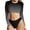 Black, variant on Birdeem Women Printed Long Sleeved Round Neck Split Swimsuit Swimwear