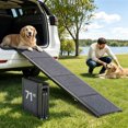 thumbnail image 1 of VEVOR Dog Ramp for Cars, 71" L x 17" W, Folding Pet Ramps for Medium & Large Dogs up to 250lbs, Pet Stair Ramp with Non-Slip Felt Rug Surface, Portable Outdoor Dog Car Ramps for SUV & Truck, 1 of 9