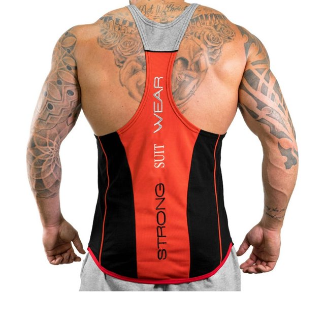 Men‘s Stringer Muscle Bodybuilding Shirt Tank Top Black XL