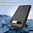 thumbnail image 3 of for Google Pixel 8A Case, [Shockproof] [Anti-Dust] [Heavy Duty Military Protection] Protective Anti Scratch Dual Layer Tough Rugged Hybrid Bumper Phone Case Cover for Google Pixel 8A, Black, 3 of 8