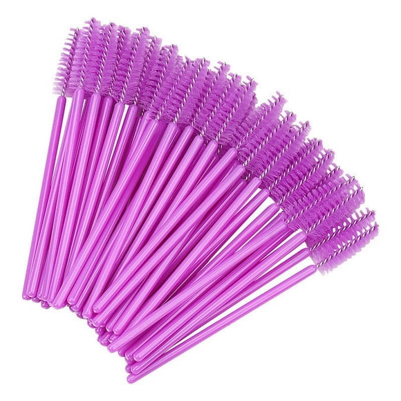 Xiao Hua 200 Pcs Disposable Eyelash Mascara Brushes for Eye Lashes Extension Eyebrow and Makeup (Purple)
