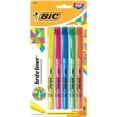 thumbnail image 1 of Surligneurs BIC Brite Liner, pointe biseautée, paquet de 5, 1 of 6