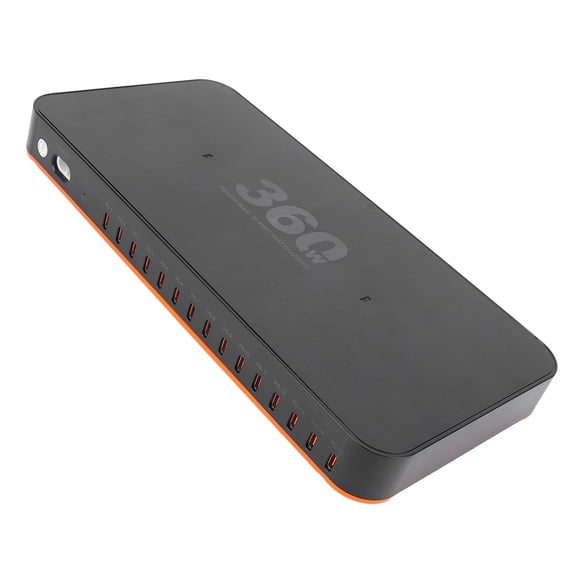 Desktop Fast Charger 15 Ports,360W Desktop Charger, USB C Fast Charging Station with PD3.0 2.0 AI Temperature Control and 8 Protections for Phone Tablet Multiple Devices