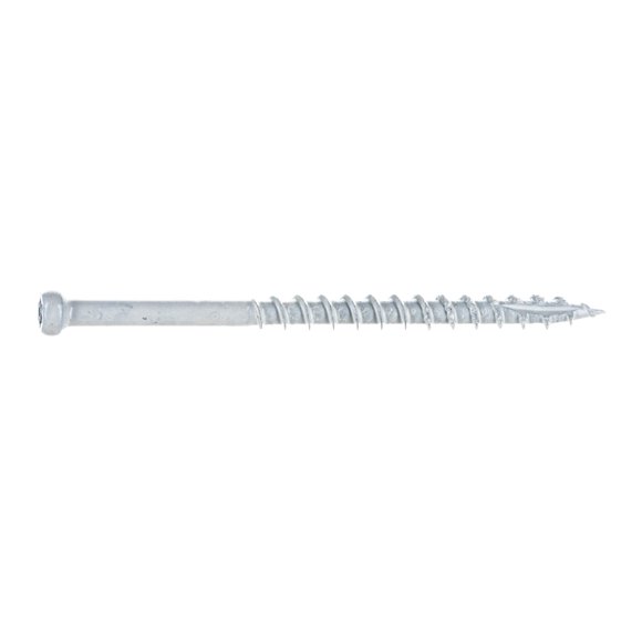8 x 2-1/2 Pouces" Vis de Garniture Blanche Saberdrive 1 LB Env. 109 Pcs Vis en Bois Durables Filetage Dentelé pour Fixation Sécurisée Éviter l'Éclaboussures