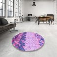 thumbnail image 4 of Ahgly Company Machine Washable Indoor Rectangle Transitional Dark Orchid Purple Area Rugs, 2' x 3', 4 of 7