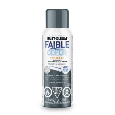Rust-Oleum Interior/Exterior Low Odour Spray Paint in Gloss Anchor Grey, 312g