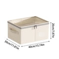 thumbnail image 3 of PUREKKI Visible Double Zipper Clothing Storage Box Household Thickening Storage Bag Wardrobe Large Storage Box, 3 of 6