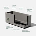 thumbnail image 2 of Veradek Block Series Jardinière Longue en Plastique, Grande, - Gris, 2 of 11