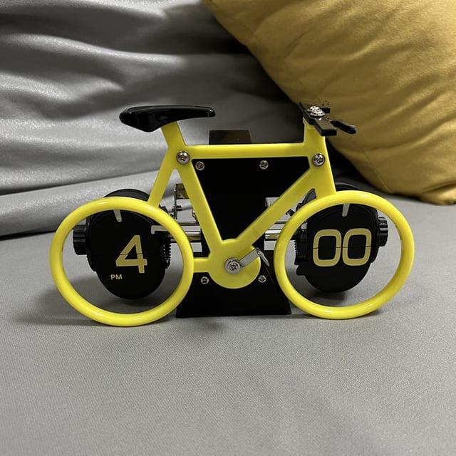 TIMIFIS Home Decor Home & Kitchen Retro European Bicycle Style Page Turning Clock Creative Desktop Clock Fashion Ornaments Decorative Clock Aesthetic Room DecorFall
