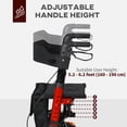 thumbnail image 4 of HOMCOM Folding Adjustable Rollator Walker w/ Seat 10" Rubber Wheels, Red, 4 of 10