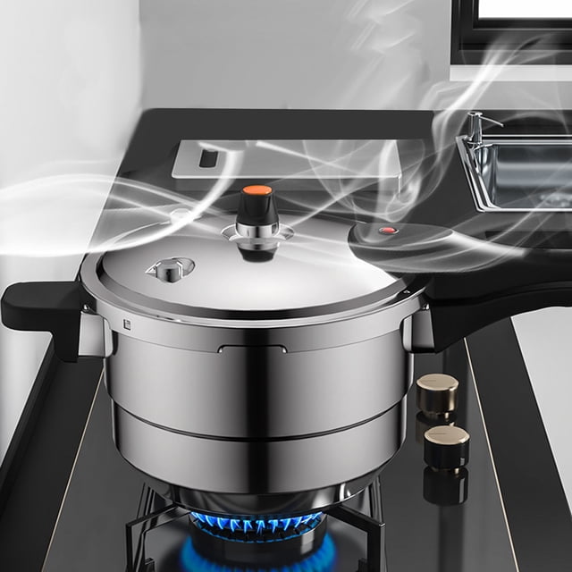 Stainless Steel Pressure Cooker, 80Kpa High Pressure Stewing Pressure Canner with Steaming Rack, Stovetop Pressure Cooker for Induction Cooker,Gas, Electric, Ceramic Stove