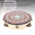 thumbnail image 3 of Hand Held Wood Tambourine Rhythm Percussion Tambourine Metal Jingles Musical Educational Instrument for Entertainment, 3 of 7