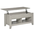 thumbnail image 1 of HOMCOM Lift Top Coffee Table with Hidden Storage and Open Shelves, 1 of 10