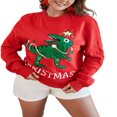 thumbnail image 1 of Chandails de Noël Laids pour Femmes Col Roulé Manches Longues Imprimé Flocon de Neige Élan Hauts en Tricot Ample, 1 of 7
