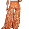 thumbnail image 2 of Pantalons de Plage Boho pour Femmes Taille Haute Décontractée Ample Jambe Grand Droite Imprimée, 2 of 5