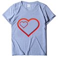thumbnail image 3 of EGNMCR Men's Valentine's Day Printed Pattern Short Sleeve Round Neck Loose T-shirt, 3 of 5