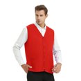 thumbnail image 3 of TOPTIE Adult Volunteer Work Vest Event Supermarket Apron Vests - Red, 3 of 8