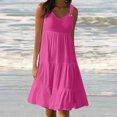 thumbnail image 2 of Yuyuzo Robes pour Femmes 2025 Décontractées Sans Manches Robes d'Été de Plage Robe à Volants Robe de Fête, 2 of 6