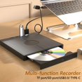 thumbnail image 4 of 7 in 1 External CD/DVD Drive USB 3.0 DVD Player with 2 USB/Type-C Ports ,Latest USB 3.0 Tech, 4 of 5