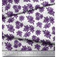 thumbnail image 2 of Soimoi Polyester Crepe Fabric Lotus & Dog Face Printed Fabric 1 Yard 42 Inch Wide, 2 of 5