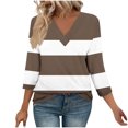 thumbnail image 1 of Fewfanhot Hauts pour Femmes Mode d'Automne Col en V Tenue de Bureau Décontractée Tunique Chandail Tenues, 1 of 9
