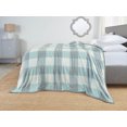 thumbnail image 5 of Nestl Ultra Plush Heavy Thick Raschel Imitation Mink Bed Blanket, 82 x 102, Blue Plaid, 5 of 5