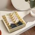 thumbnail image 4 of Luzkey Underwear Socks Storage Box Cabinet Closet Organizer Bathroom Washable Dividers Multifunction Storage Bin Container for Socks Beige 7 Grid, 4 of 8