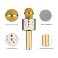 thumbnail image 4 of Rose Gold Wireless Bluetooth 4.1 Microphone with Dual 5W Speakers - 3-Layer Noise Reduction, Professional Multi-Function Panel, TF Card Support, 1800mAh Battery - Compatible with, 4 of 7