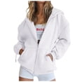 thumbnail image 1 of RKSTN Womens Zip Up Y2K Hoodies Long Sleeve Fall Oversized Casual Solid Color Sweatshirts Jacket with Pockets, 1 of 7