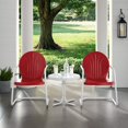 thumbnail image 5 of Griffith 3Pc Outdoor Metal Armchair Set Bright Red Gloss/White Satin - Side Table & 2 Chairs, 5 of 5