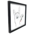 thumbnail image 2 of Bois Vous Aimer Plus Doigt Signe Décoratif Wall Art, 2 of 5