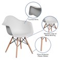 thumbnail image 2 of Alonza Series Green Plastic Chair with Wooden Legs, 2 of 9